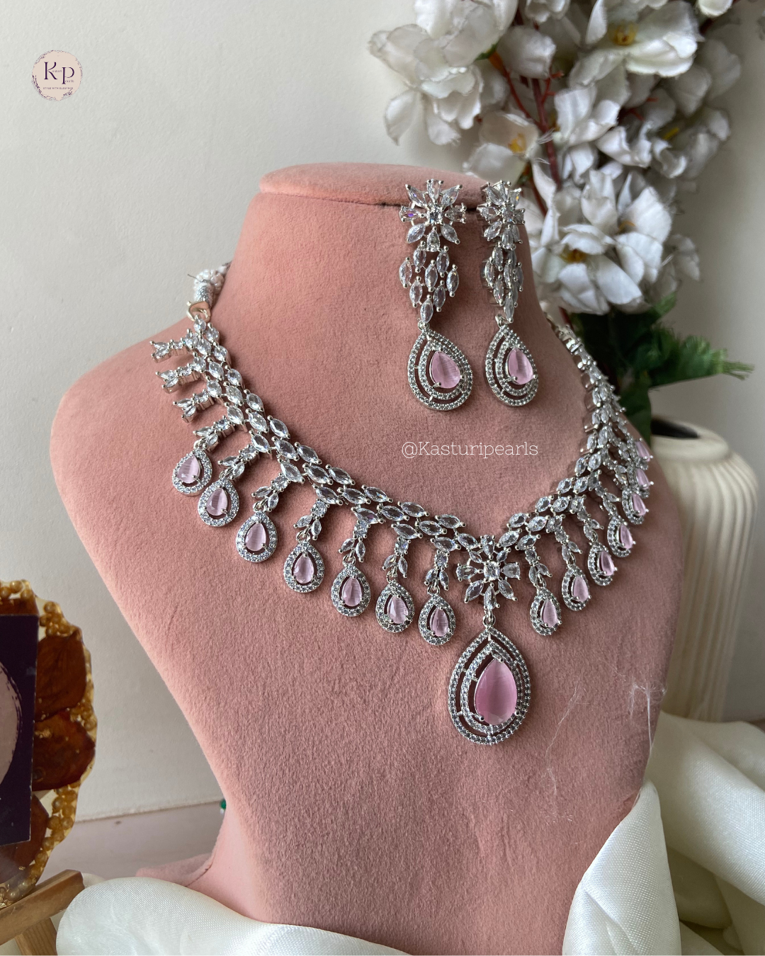 Natasha Pink Ad Necklace