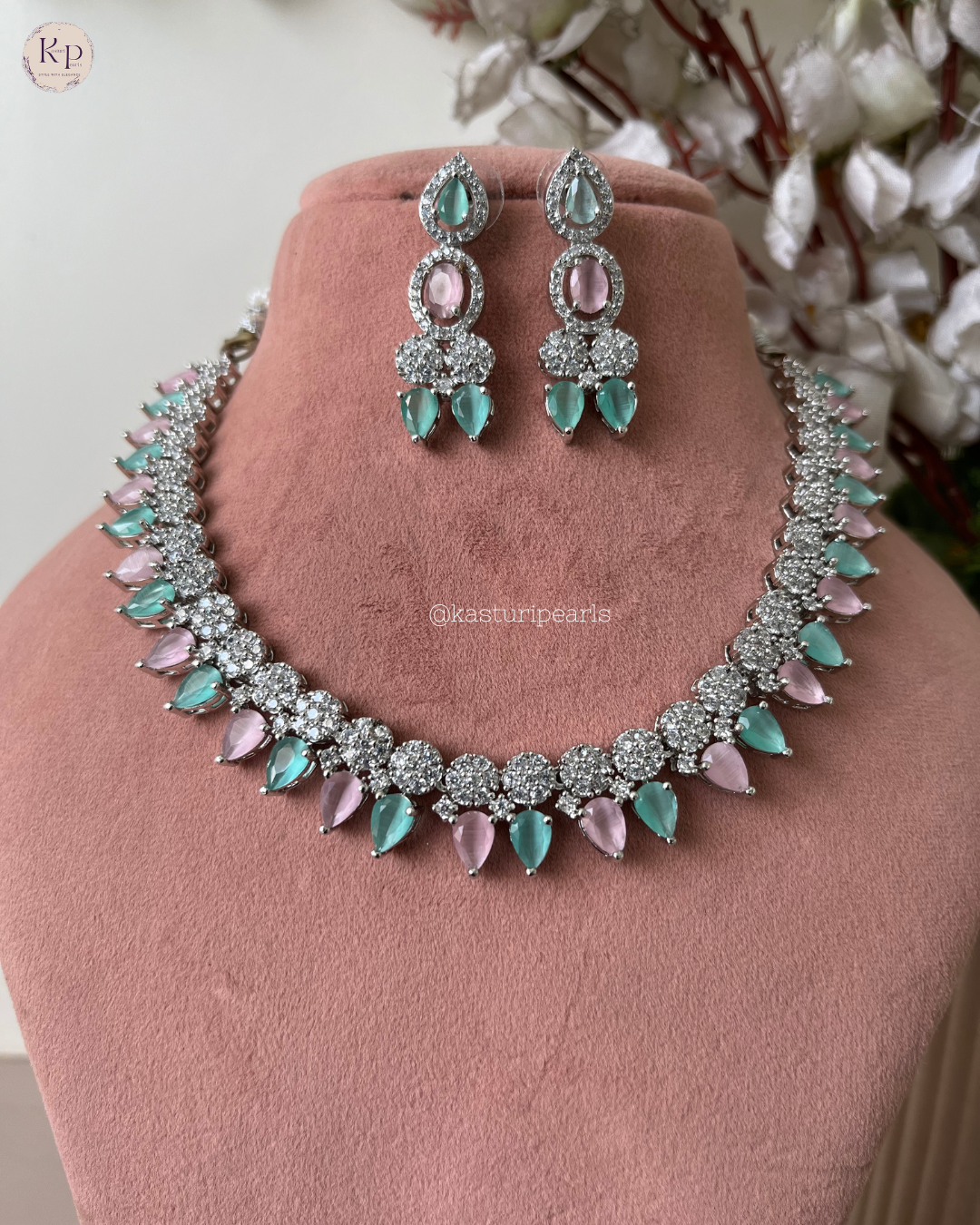 Neelam Multi American Diamond Neckset