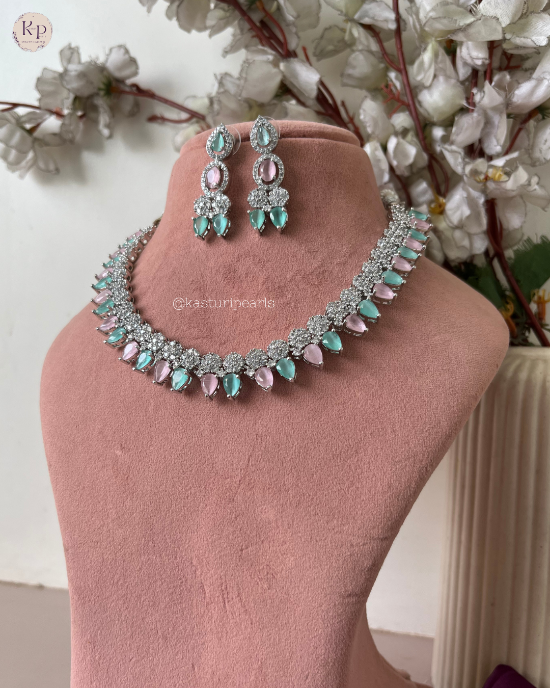 Neelam Multi American Diamond Neckset