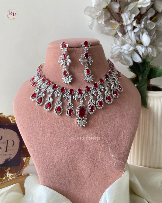Parmita Ruby AD necklace set