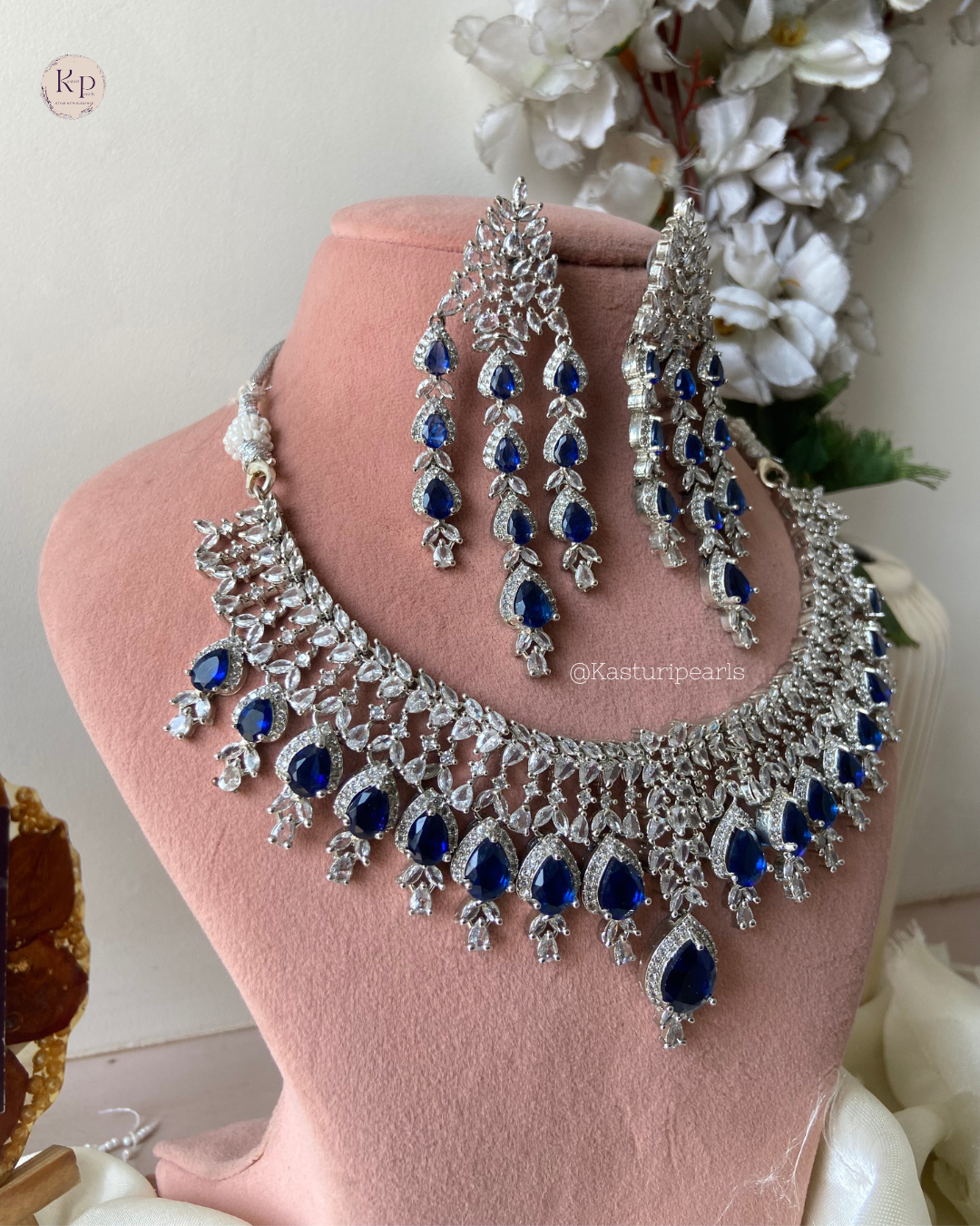 Adhira Blue Ad Neckset