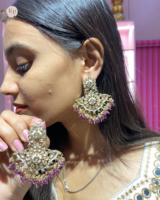 Rida Purple chandbali