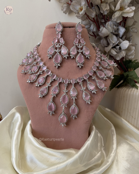 Raziya Pink AD Neckset