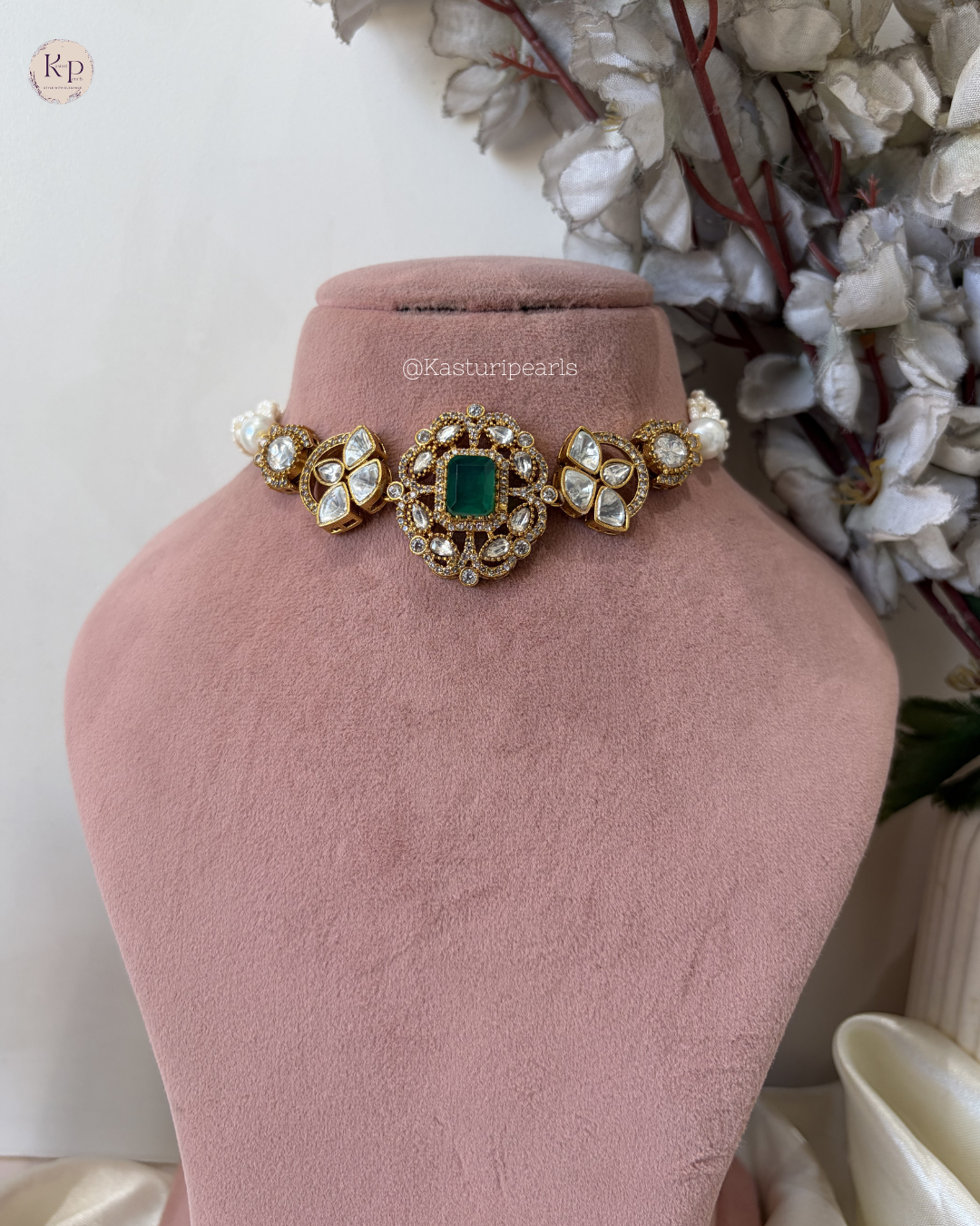 Reena Moissanite Kundan Necklace set