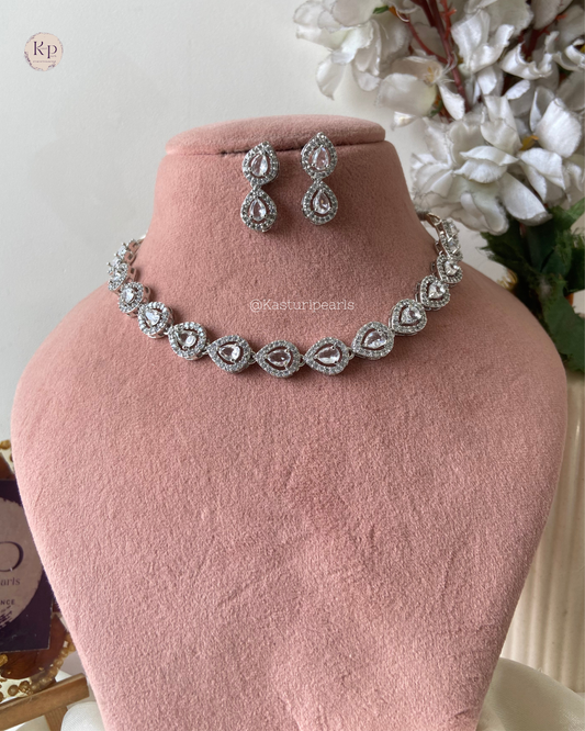 Rushali Silver Ad Neckset