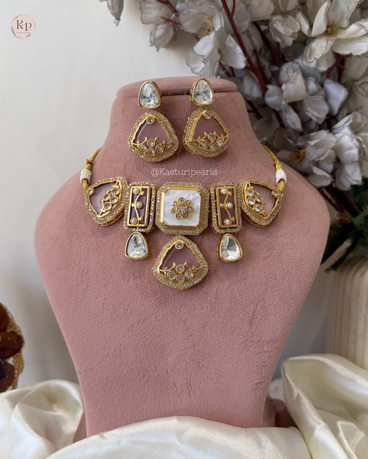 Saanvi Moisannite kundan Neckset