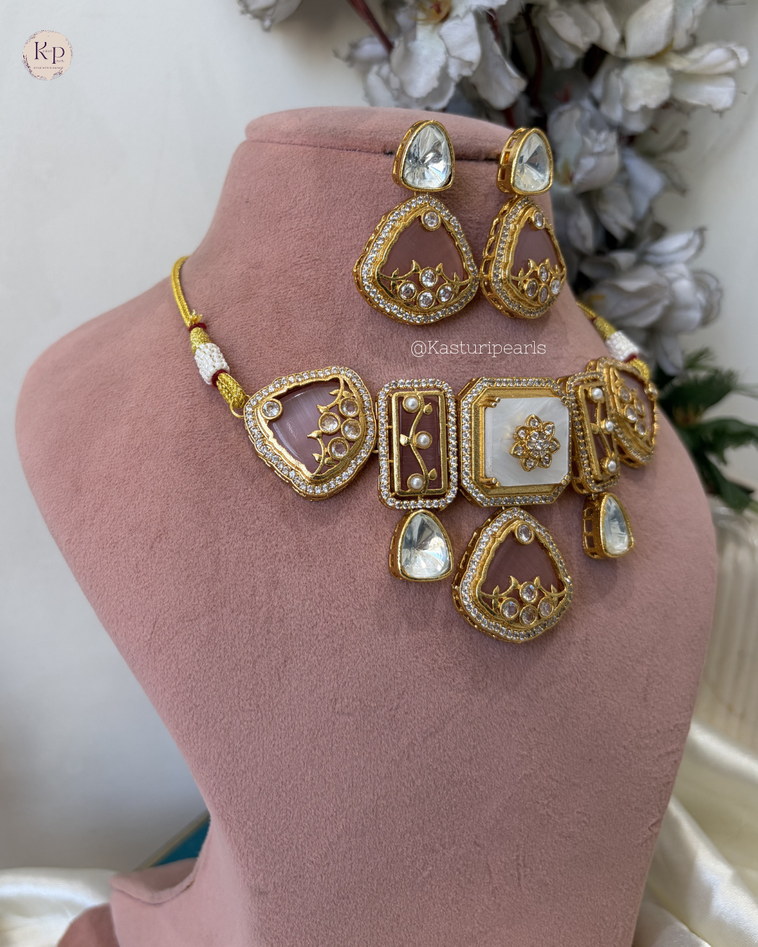 Saanvi Moisannite kundan Neckset