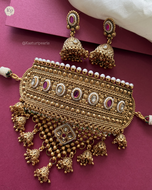 Sahiba Antique Brass neckset