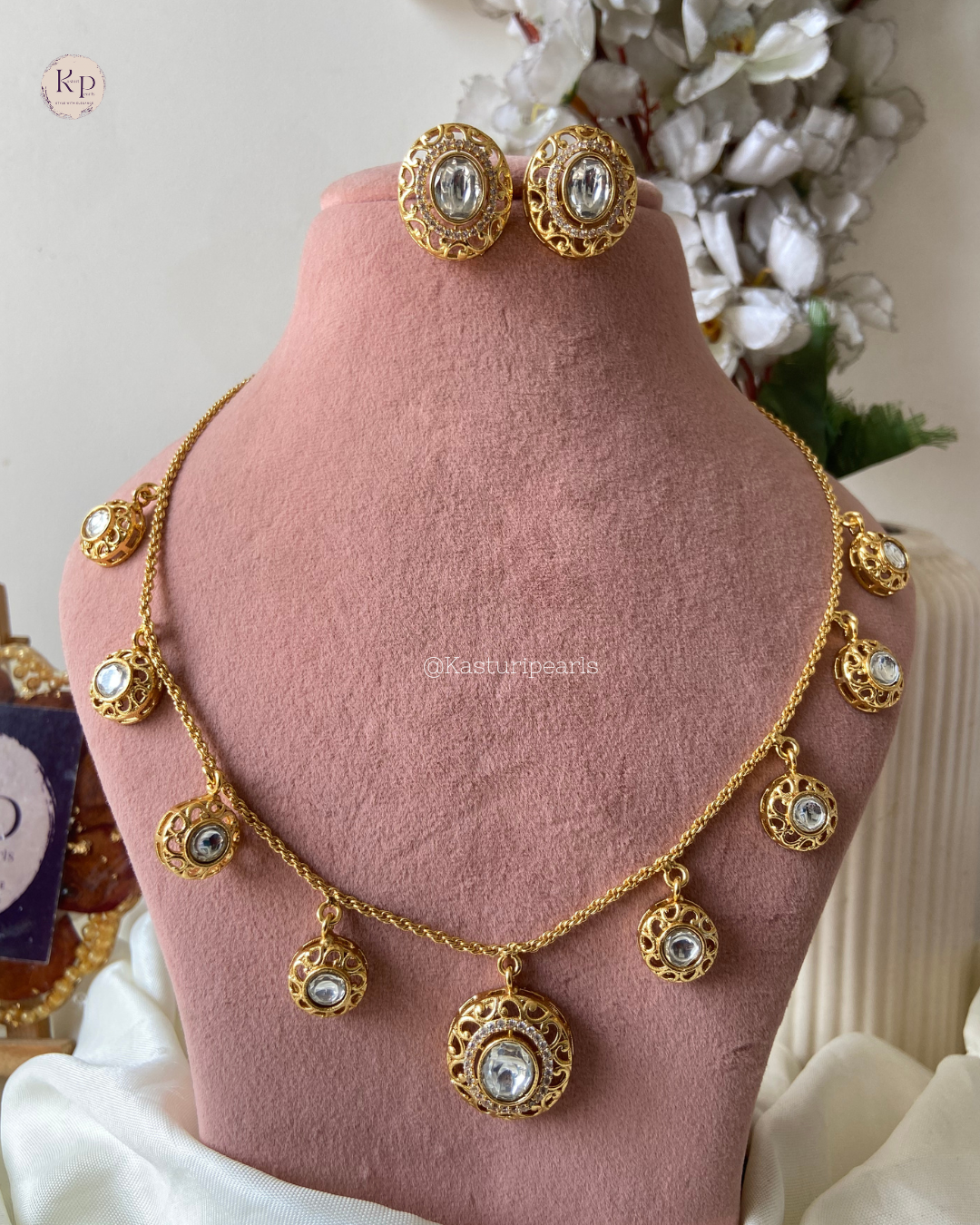 Sahira Uncut Polki Kundan Necklace set