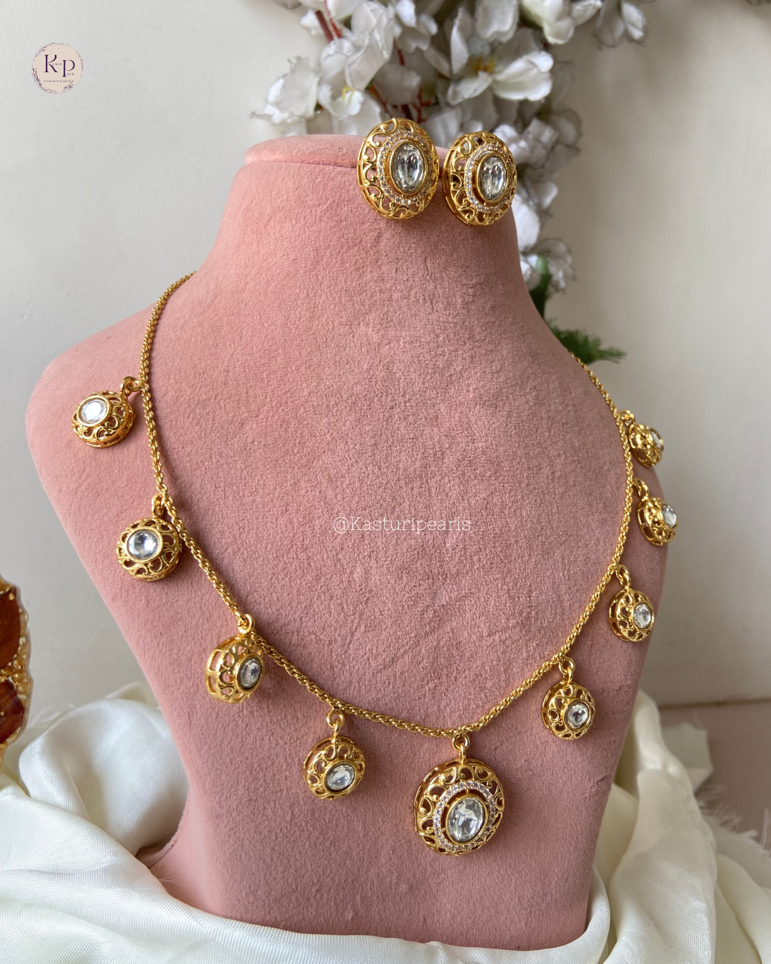 Sahira Uncut Polki Kundan Necklace set