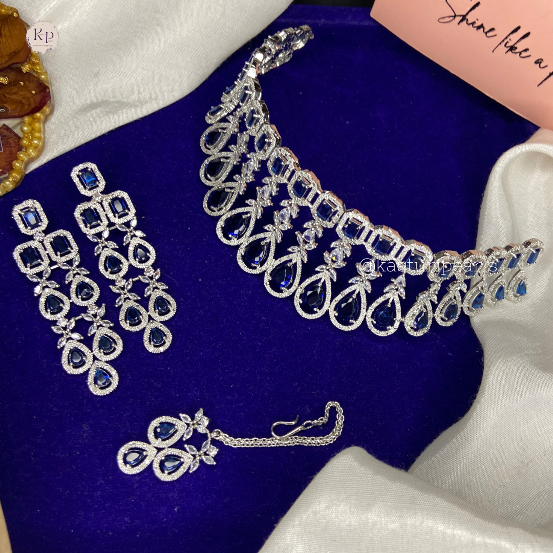 Shafaq American Diamond Necklace set