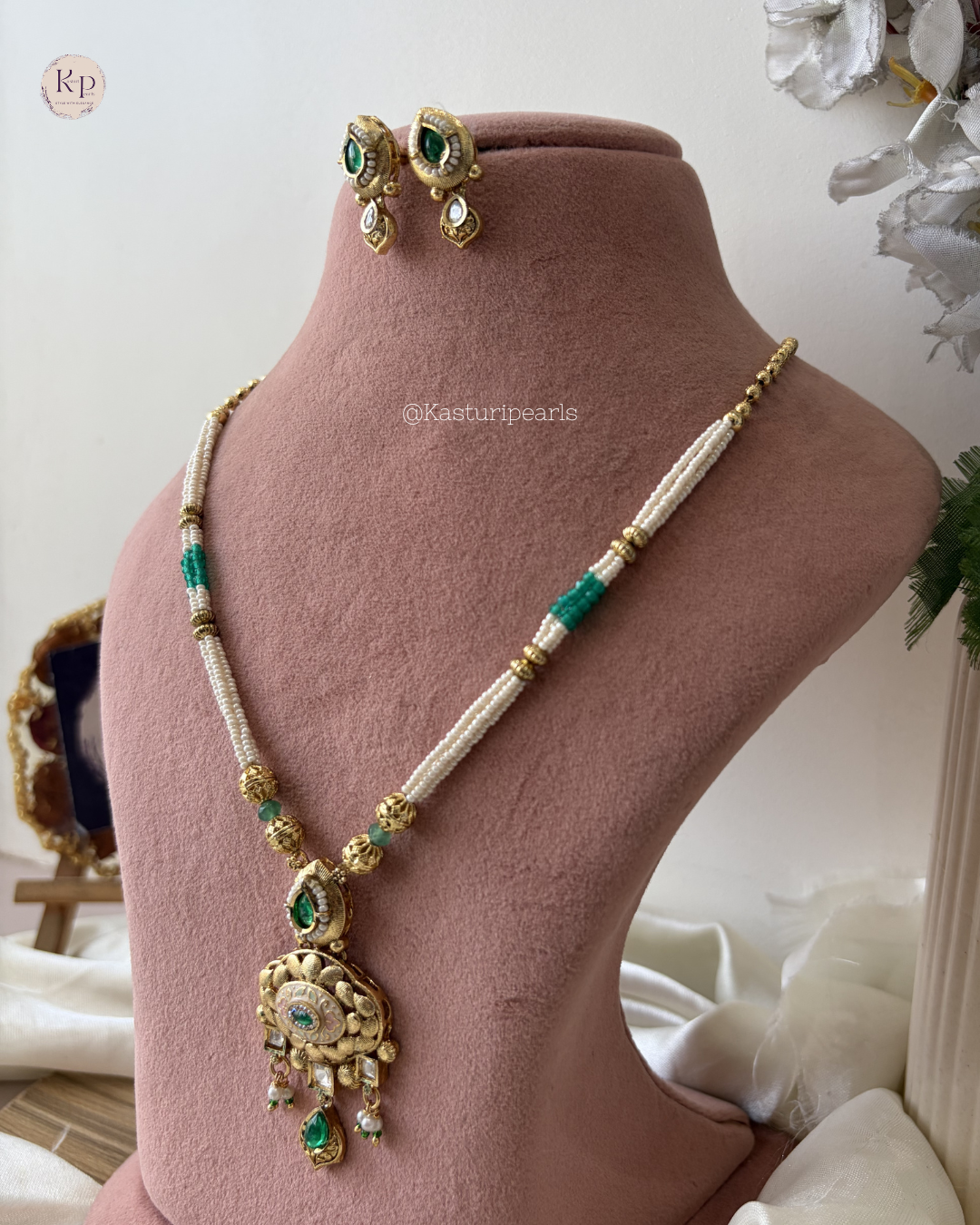 Shahnoor green Heritage Neckset