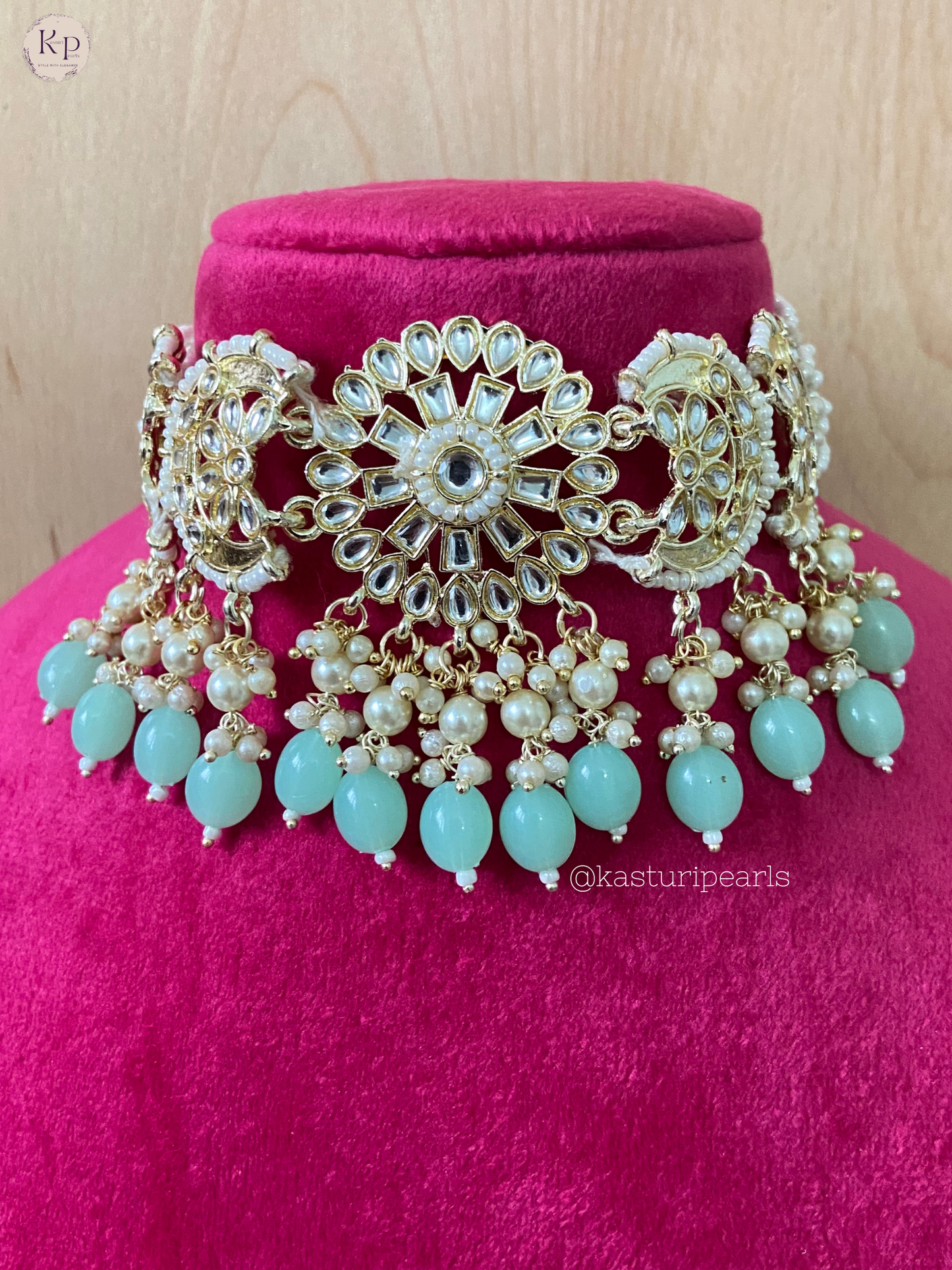 Shyama Kundan choker necklace set