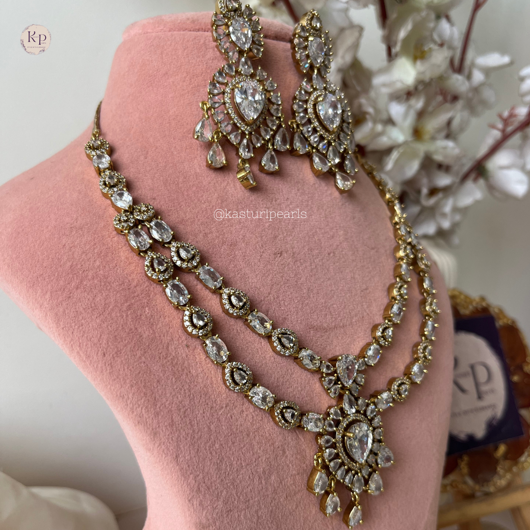 Abhira Victorian Diamond Neckset