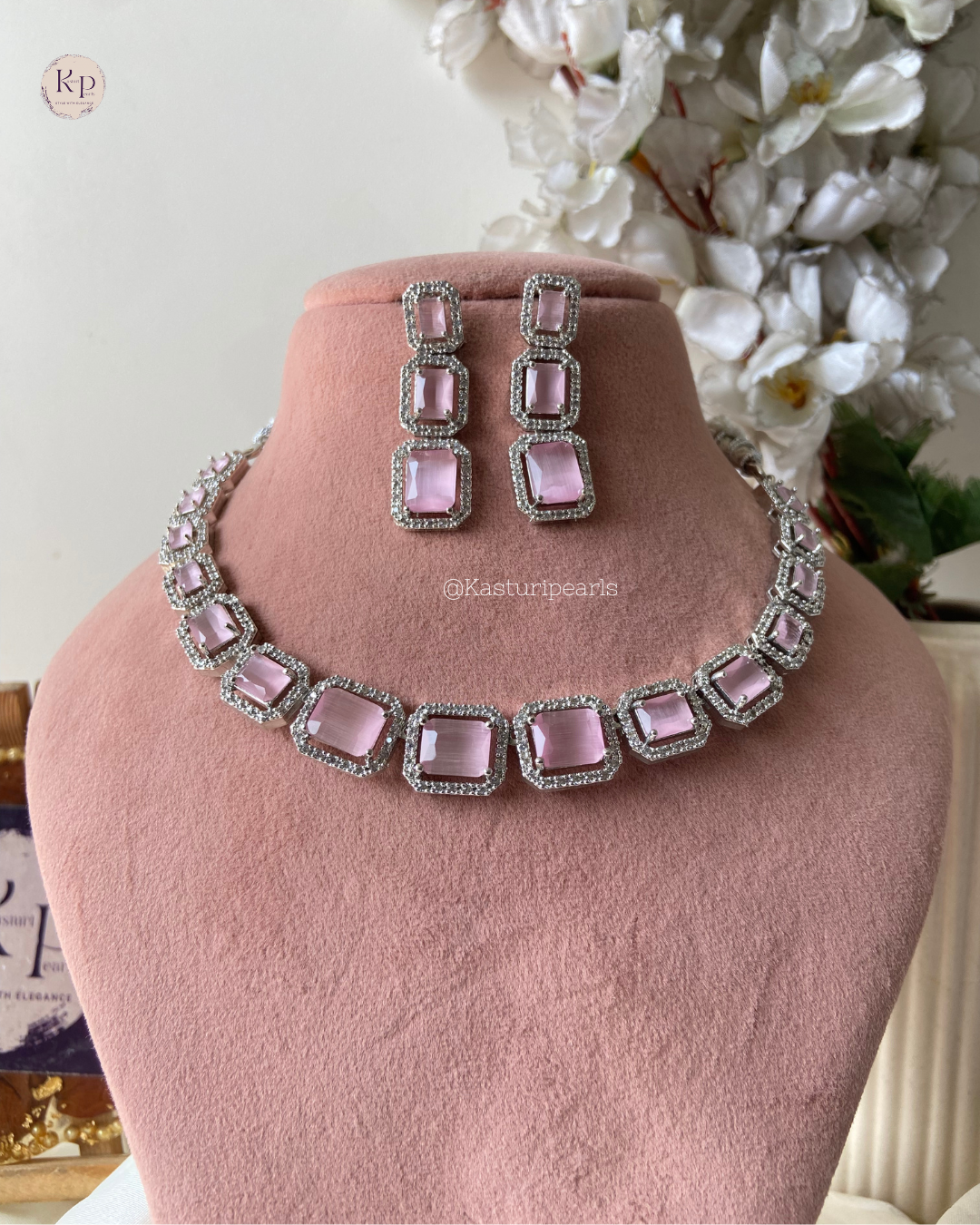 Suhana 2.0 Pink AD Necklace set