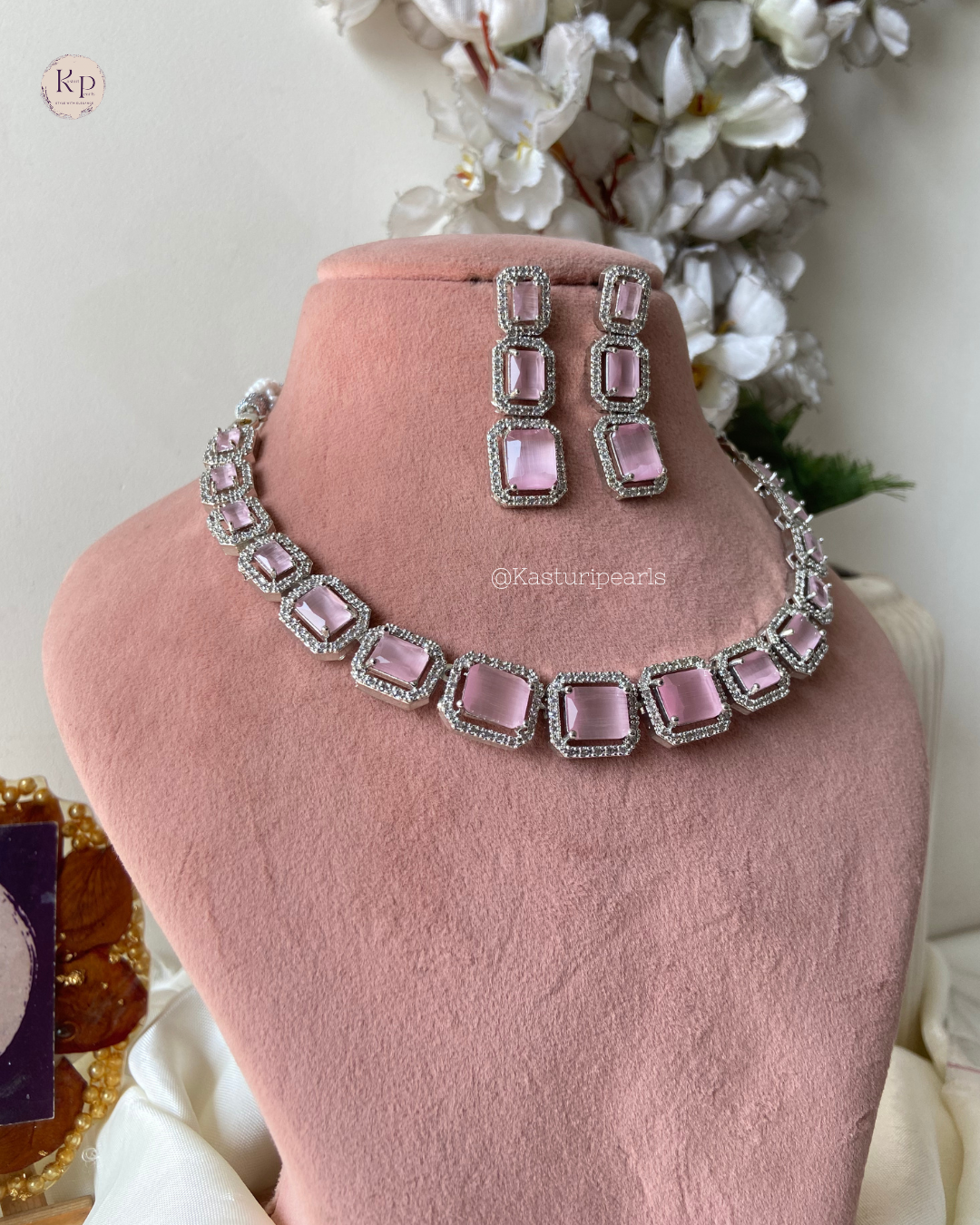 Suhana 2.0 Pink AD Necklace set