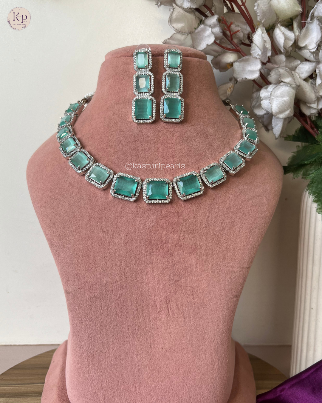 Suhana American Diamond Necklace set