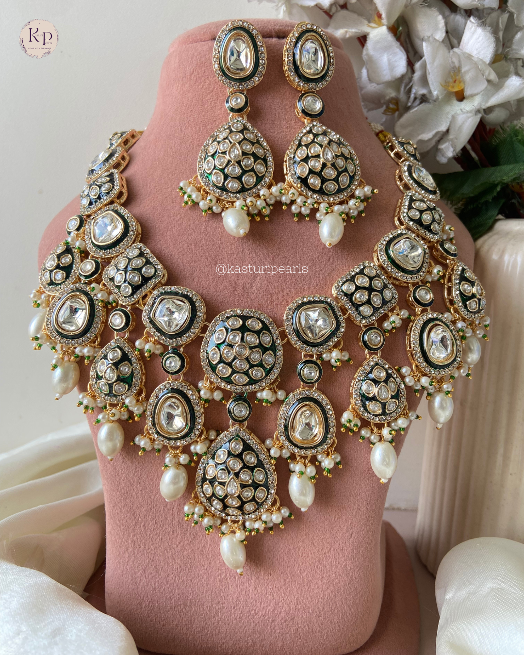 Radhaya Polki Kundan Neckset