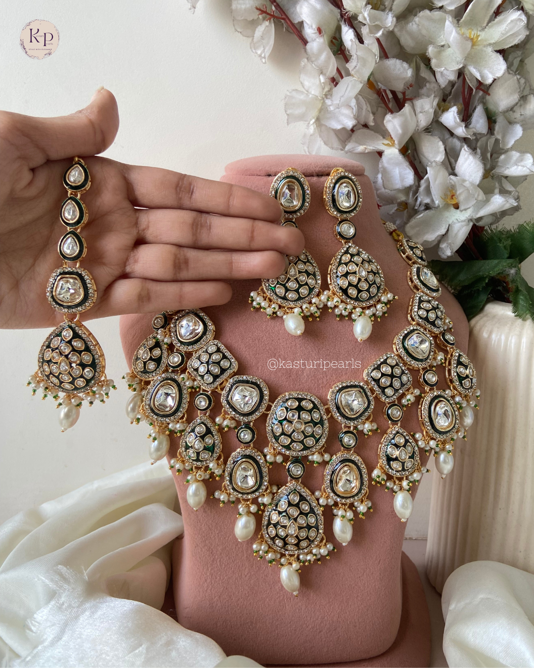 Radhaya Polki Kundan Neckset