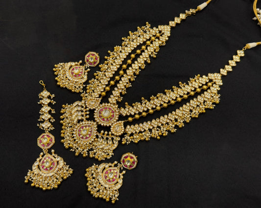 Nashika Long  Jadtar Kundan Necklace set