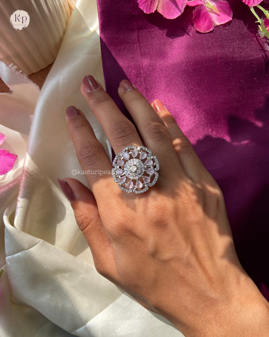 zishaa American Diamond Ring