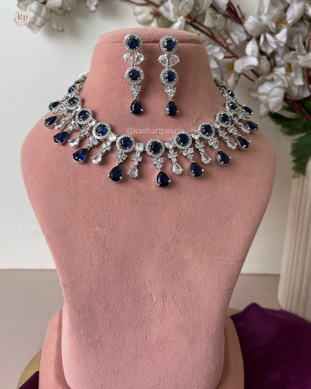 Sneha Purple AD  Neckset