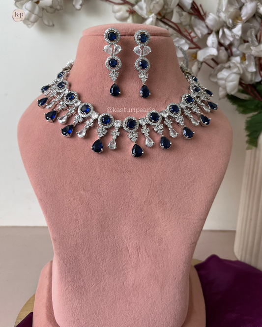 Sneha Purple AD  Neckset