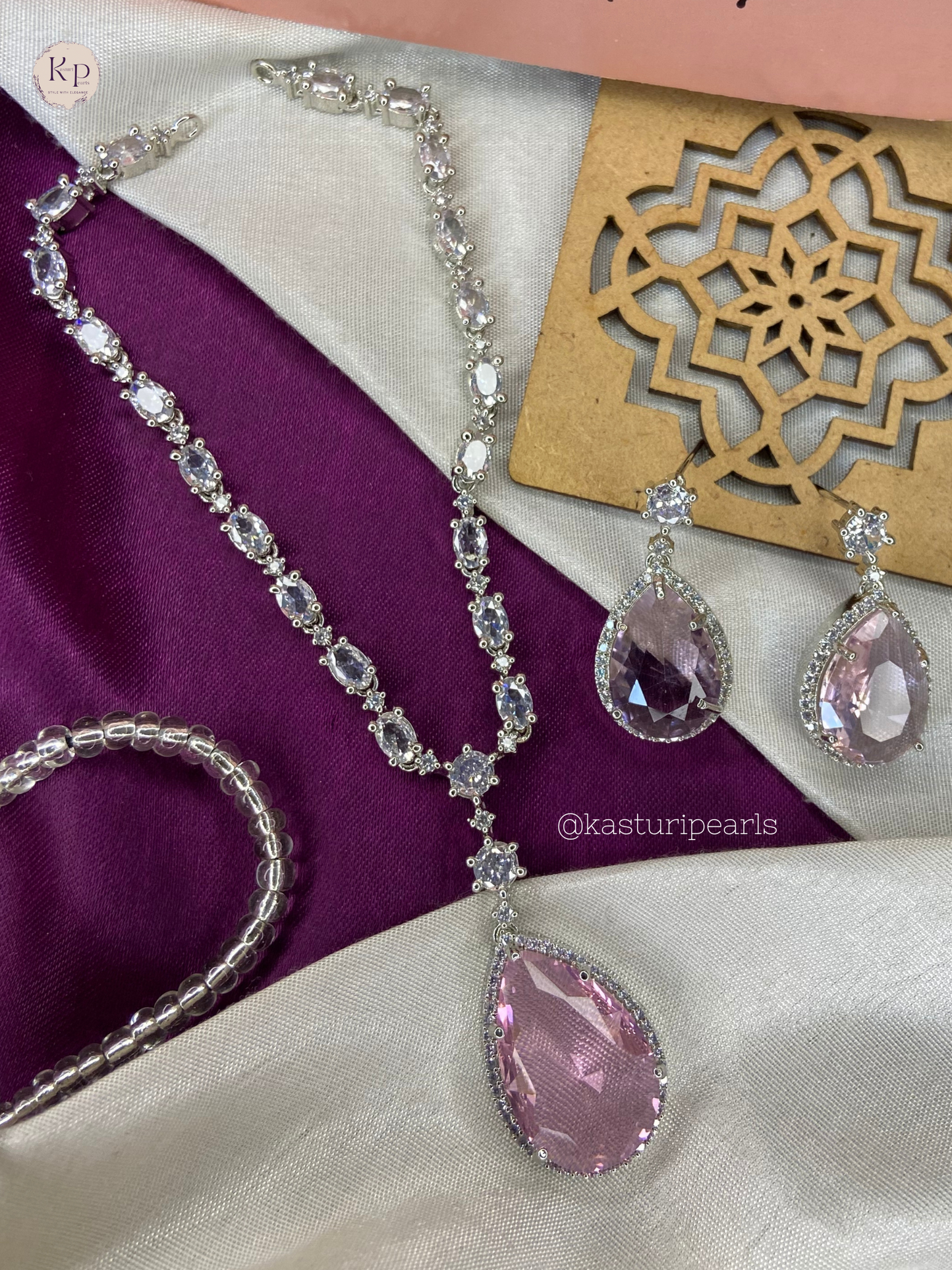 Deepika american diamond neckset