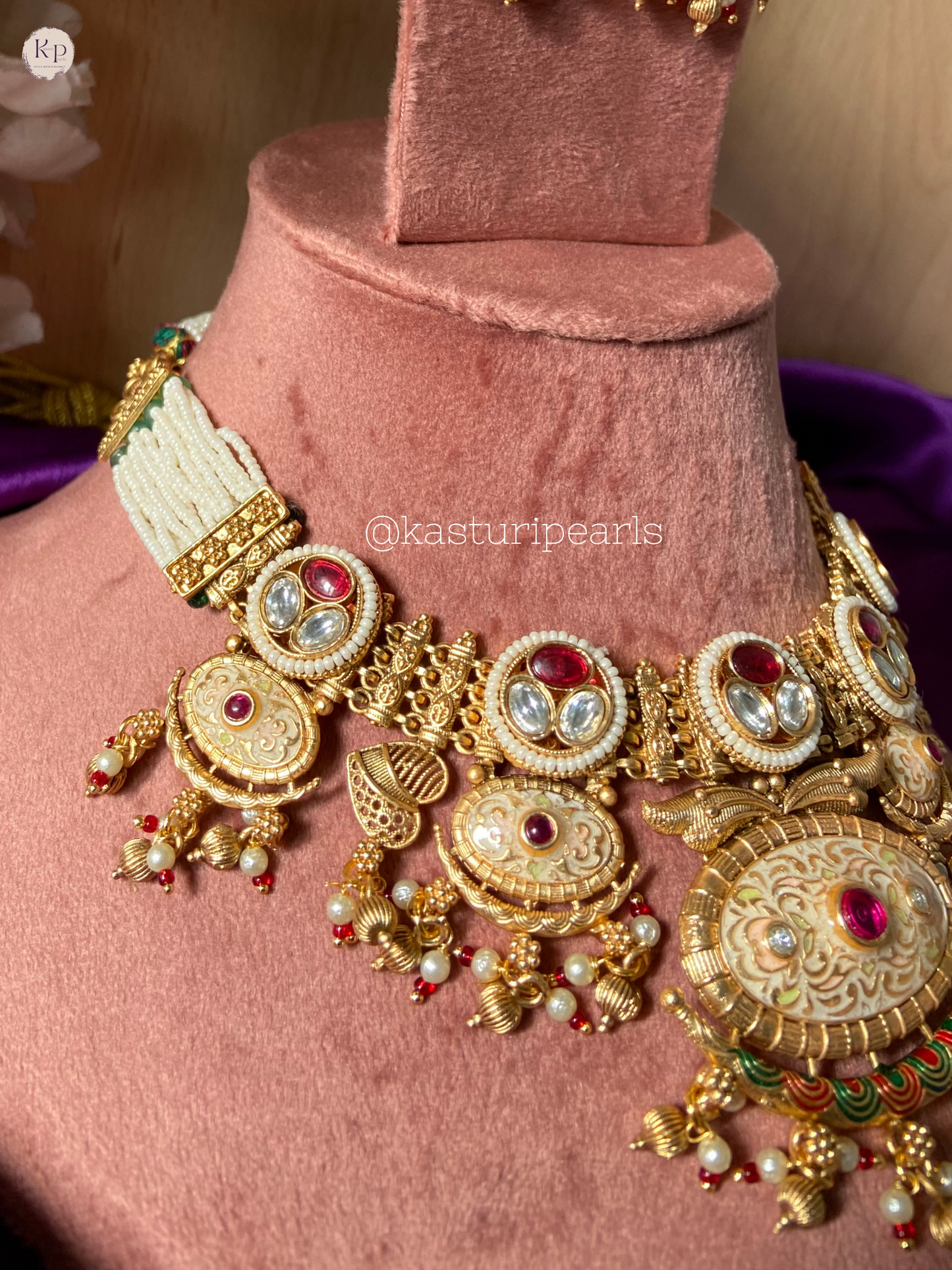 Diya Antique coper Neckset