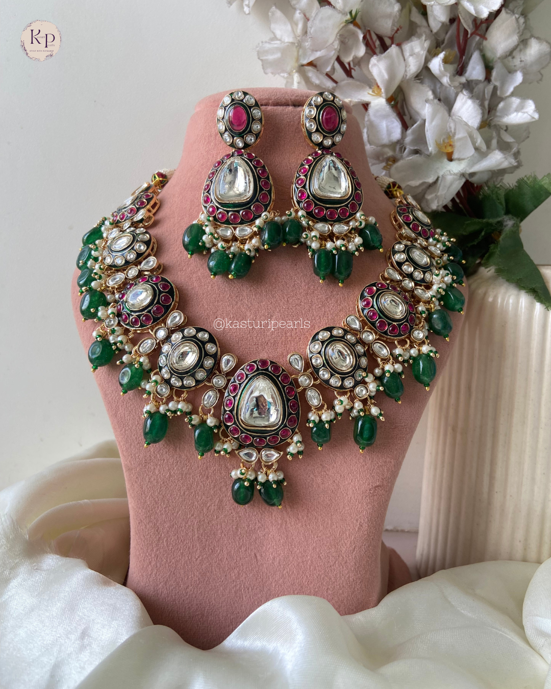 Geet Multi Polki Kundan Necklace set