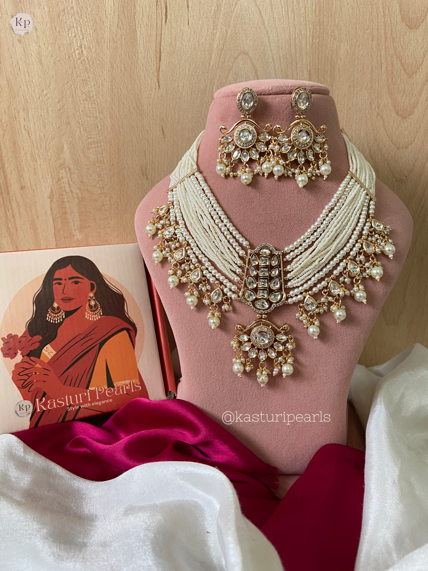 Maira Moisanite Kundan Neckset