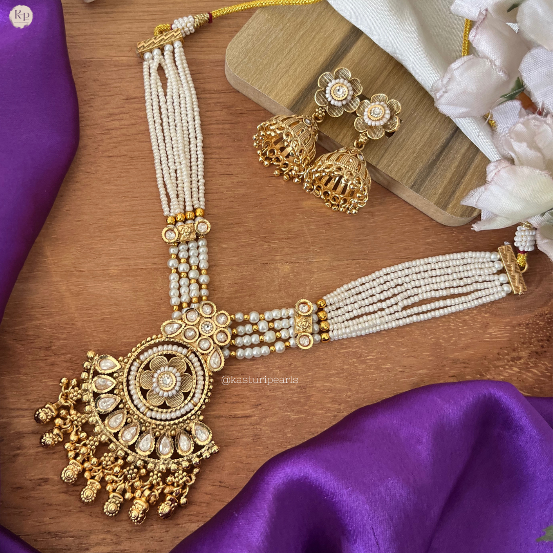 Minshi Antique coper Moti Necklace set