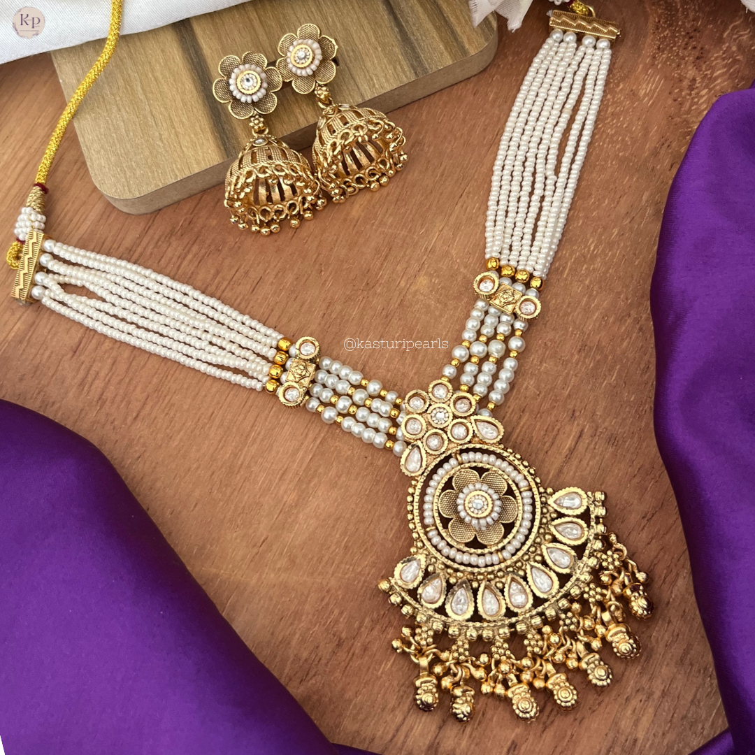 Minshi Antique coper Moti Necklace set