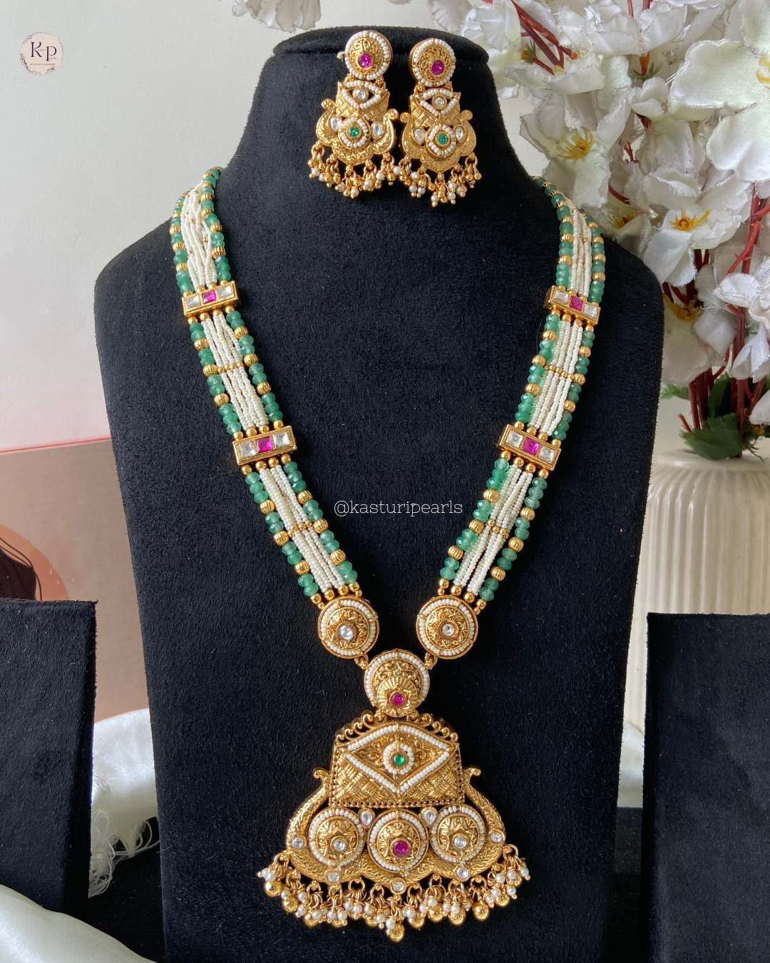 Mukta Antique Gold Long Neckset