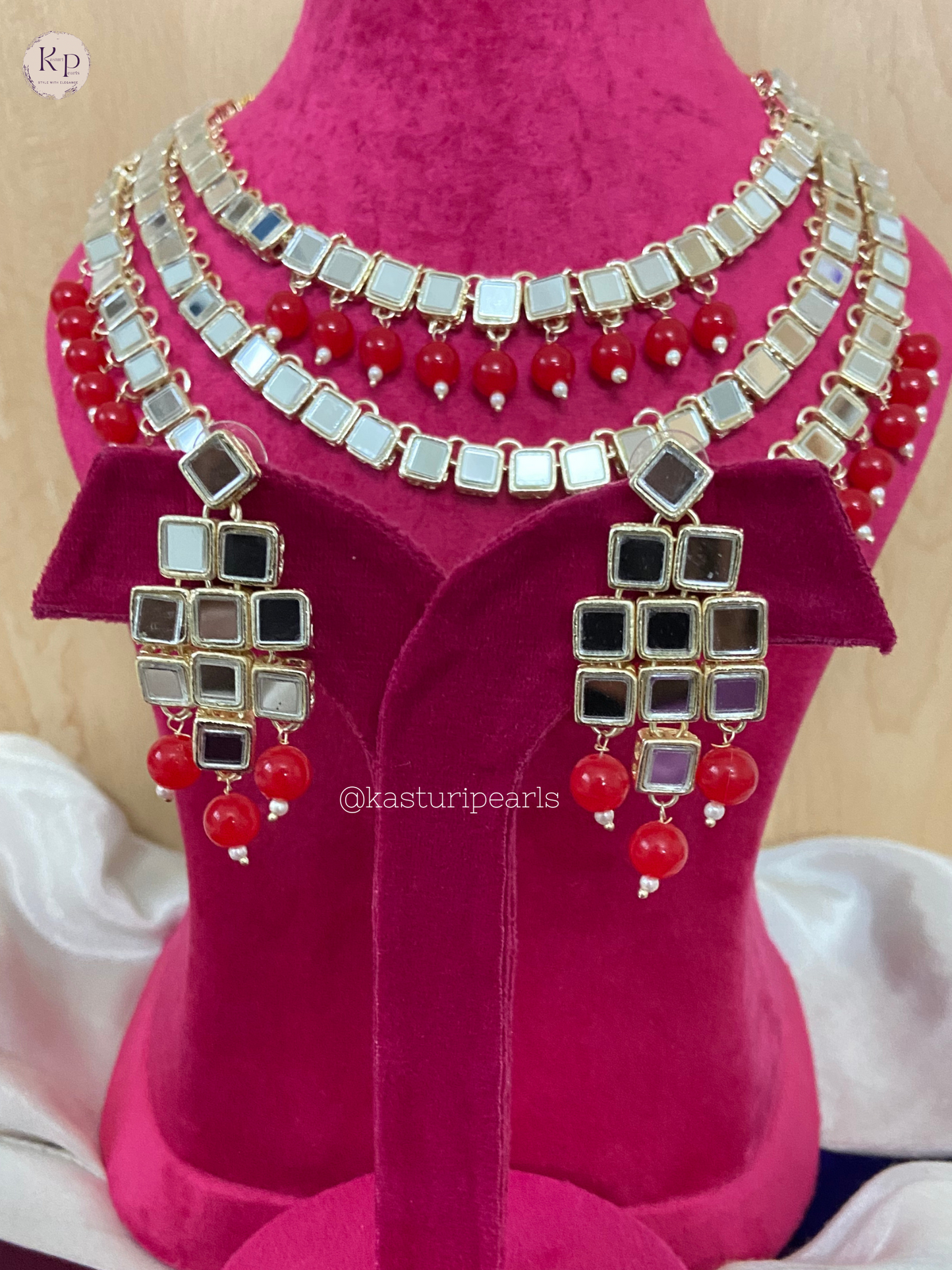 Neha Mirror three layer Neckset