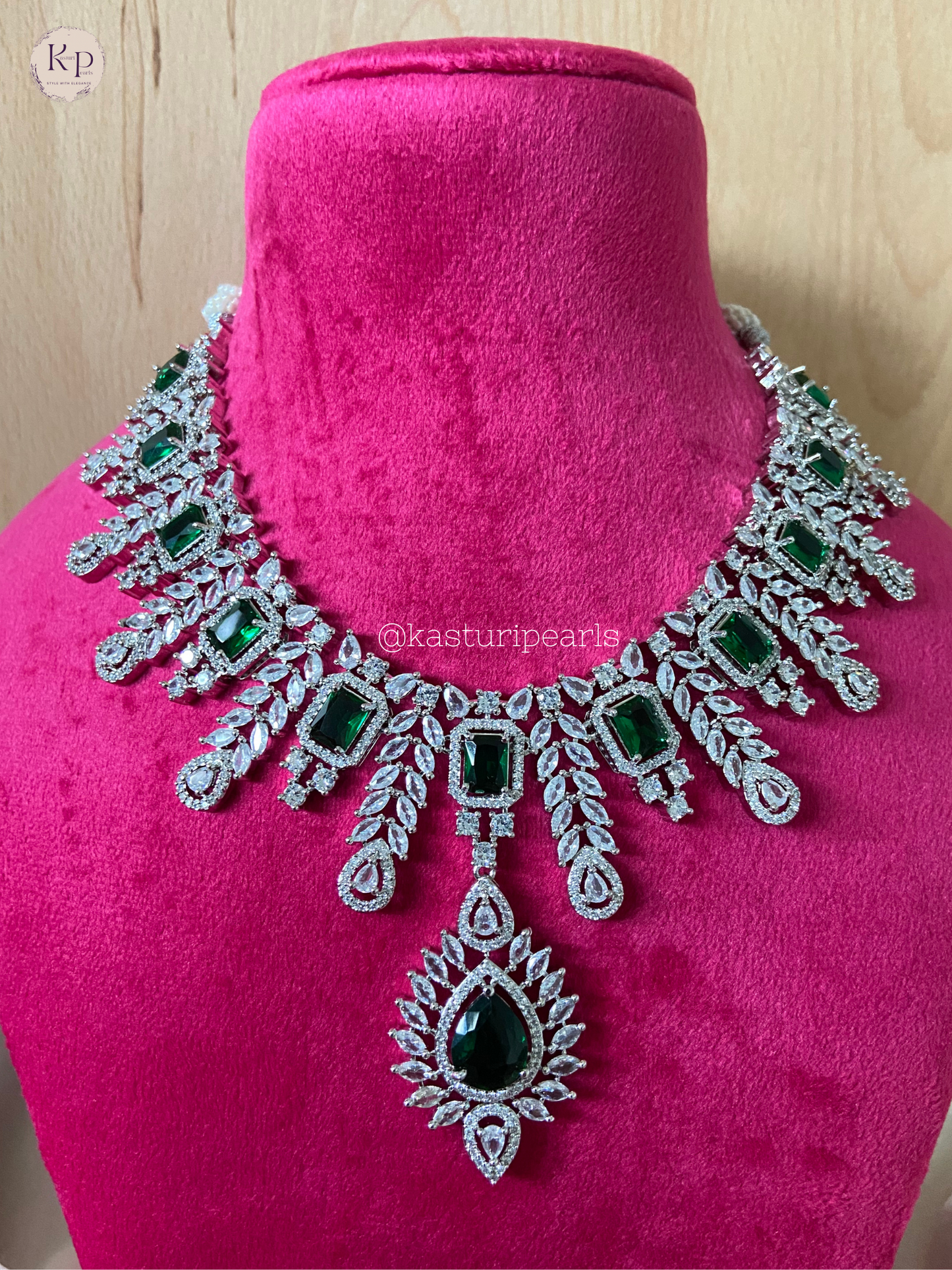 Nidhika American Diamond necklace set