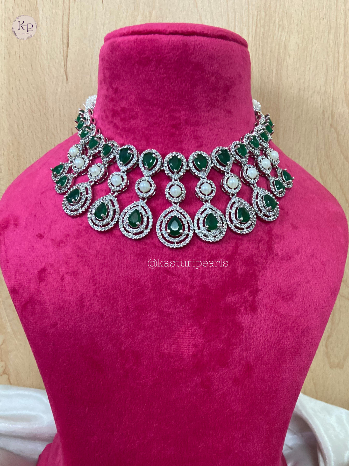 Prerna American Diamond Necklace set