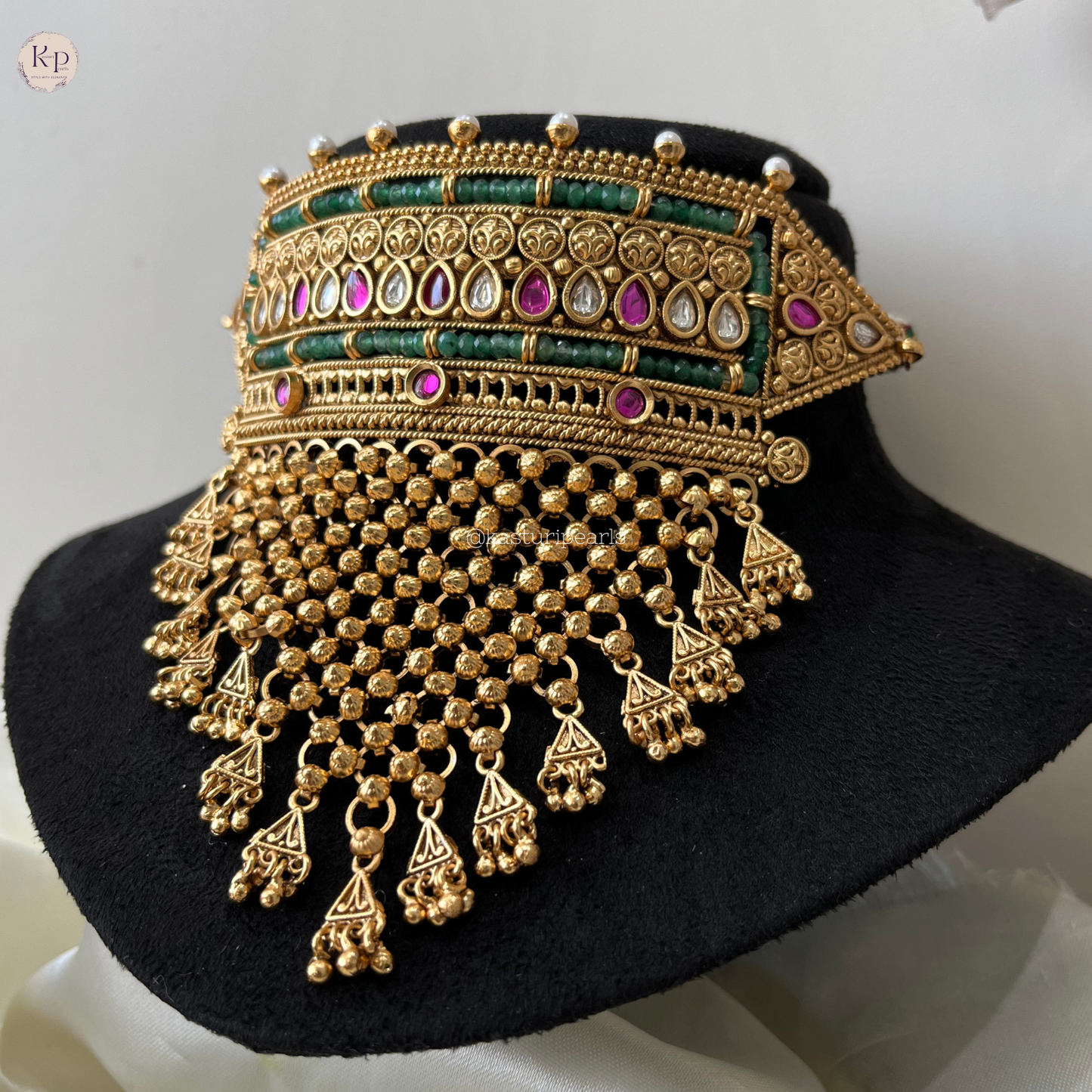 Rajputi Antique Gold Necklace set