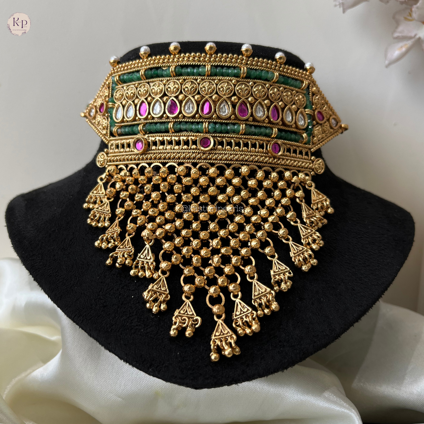 Rajputi Antique Gold Necklace set