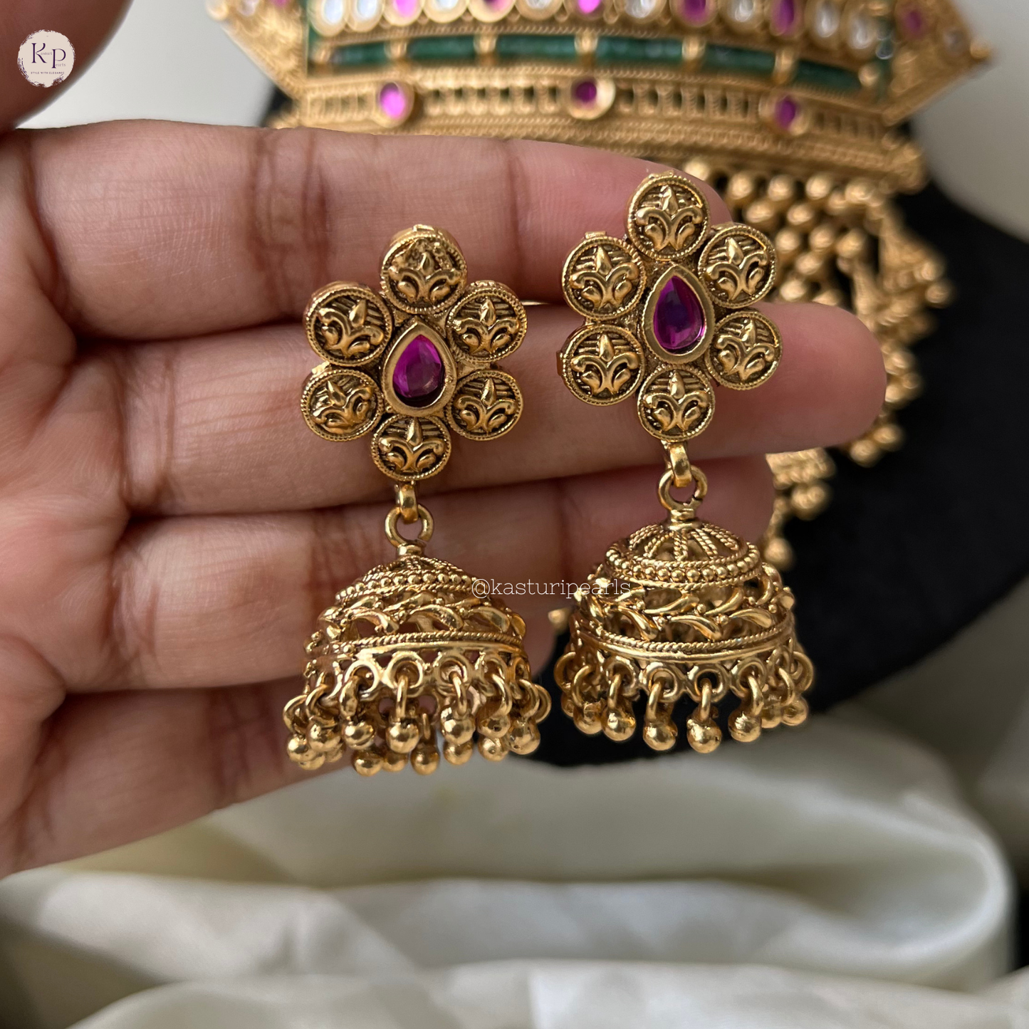 Rajputi Antique Gold Necklace set
