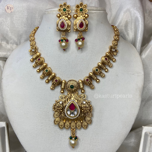 Ranjani Antique rajwada necklace set