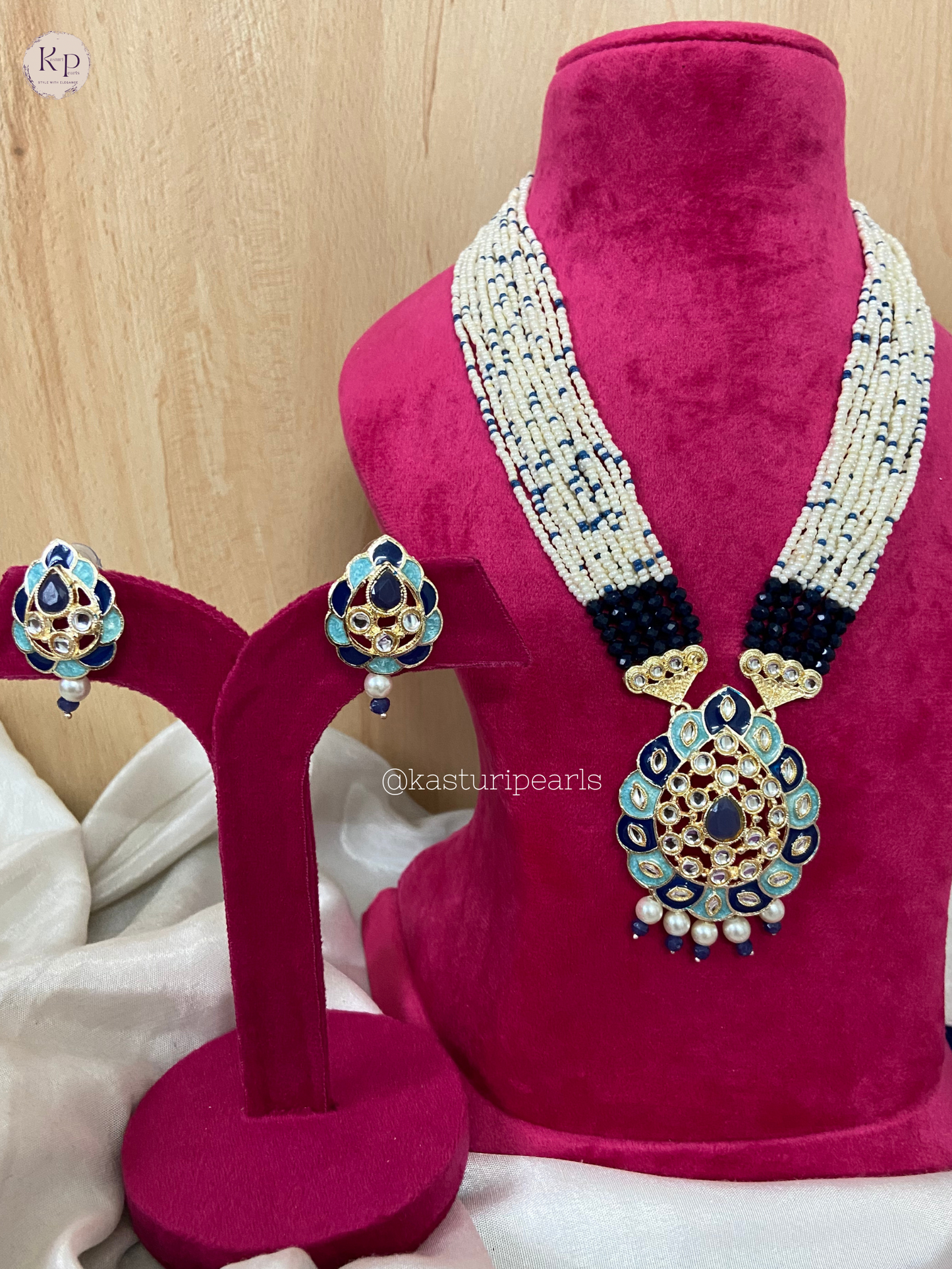 Rinat Kundan Long necklace