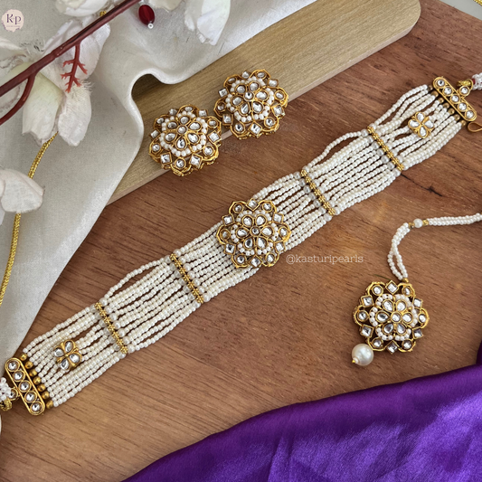Ridhima Ivory Moti choker set
