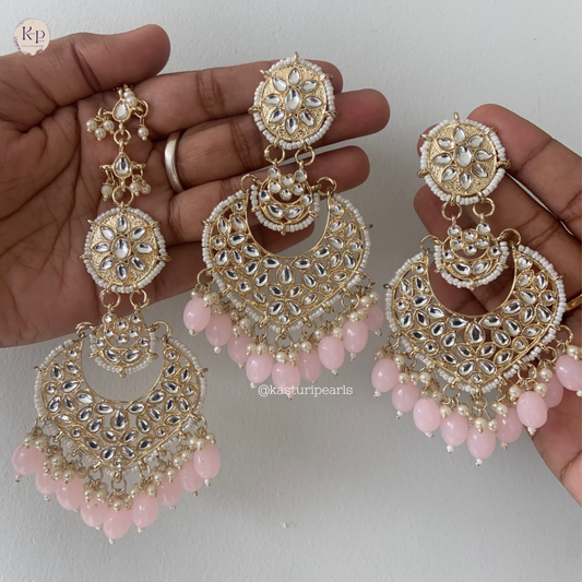 Sana Kundan earrings tikka