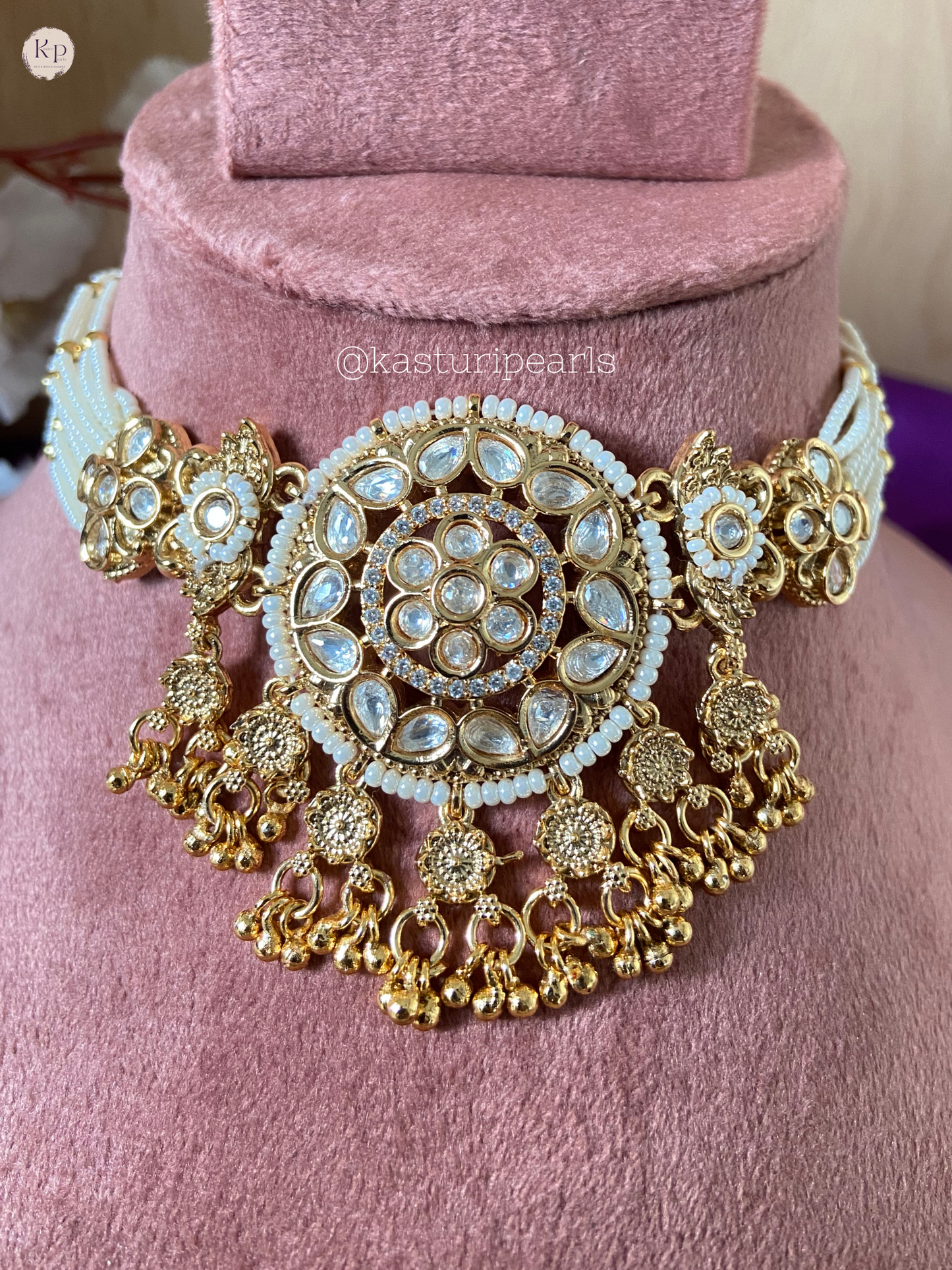 Sania Antique moisannite kundan Neckset