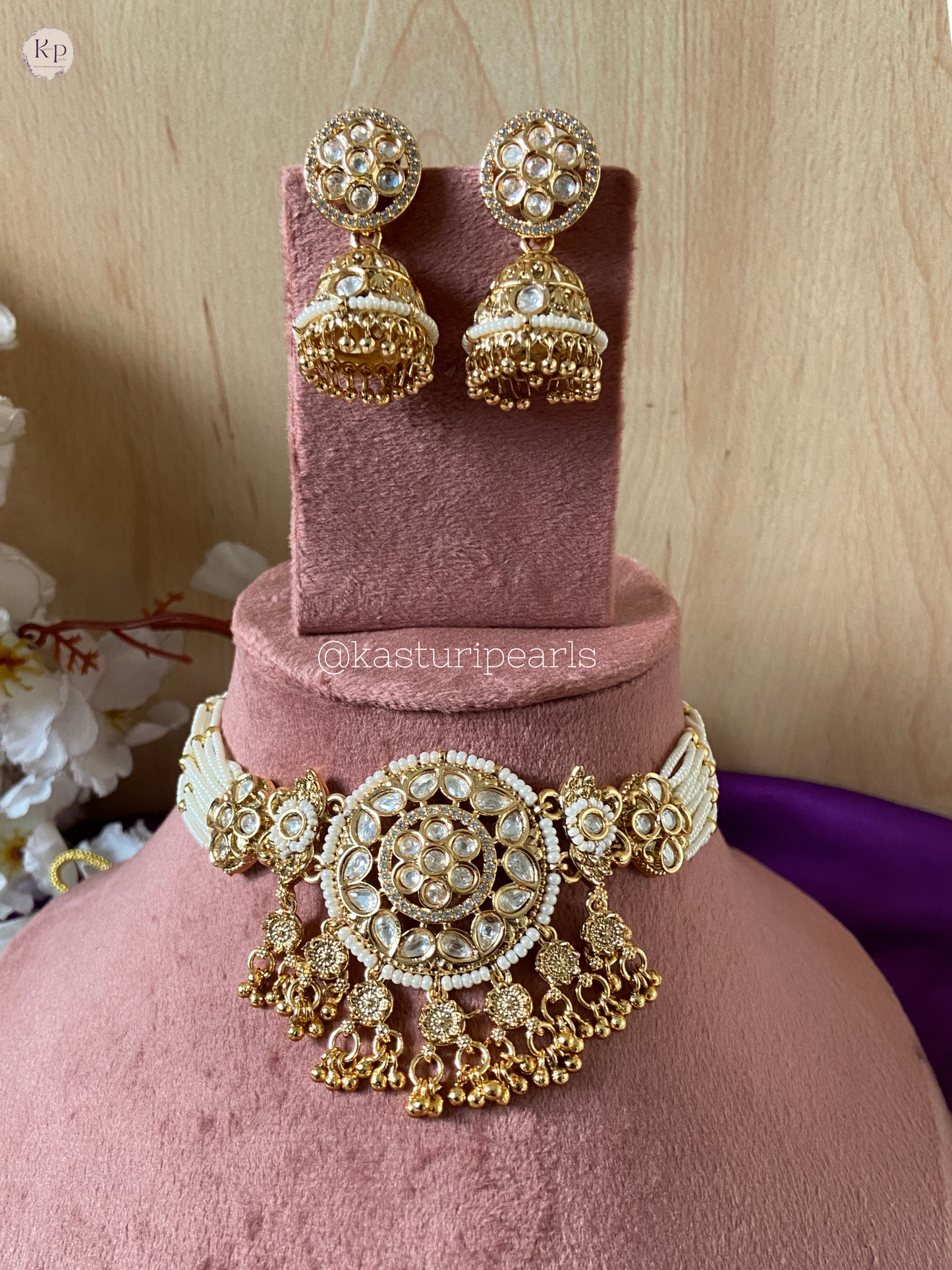 Sania Antique moisannite kundan Neckset