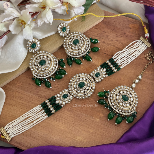 Vani Green kundan Choker set